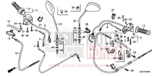 HANDLE LEVER/SWITCH/CABLE NPS506 de 2006